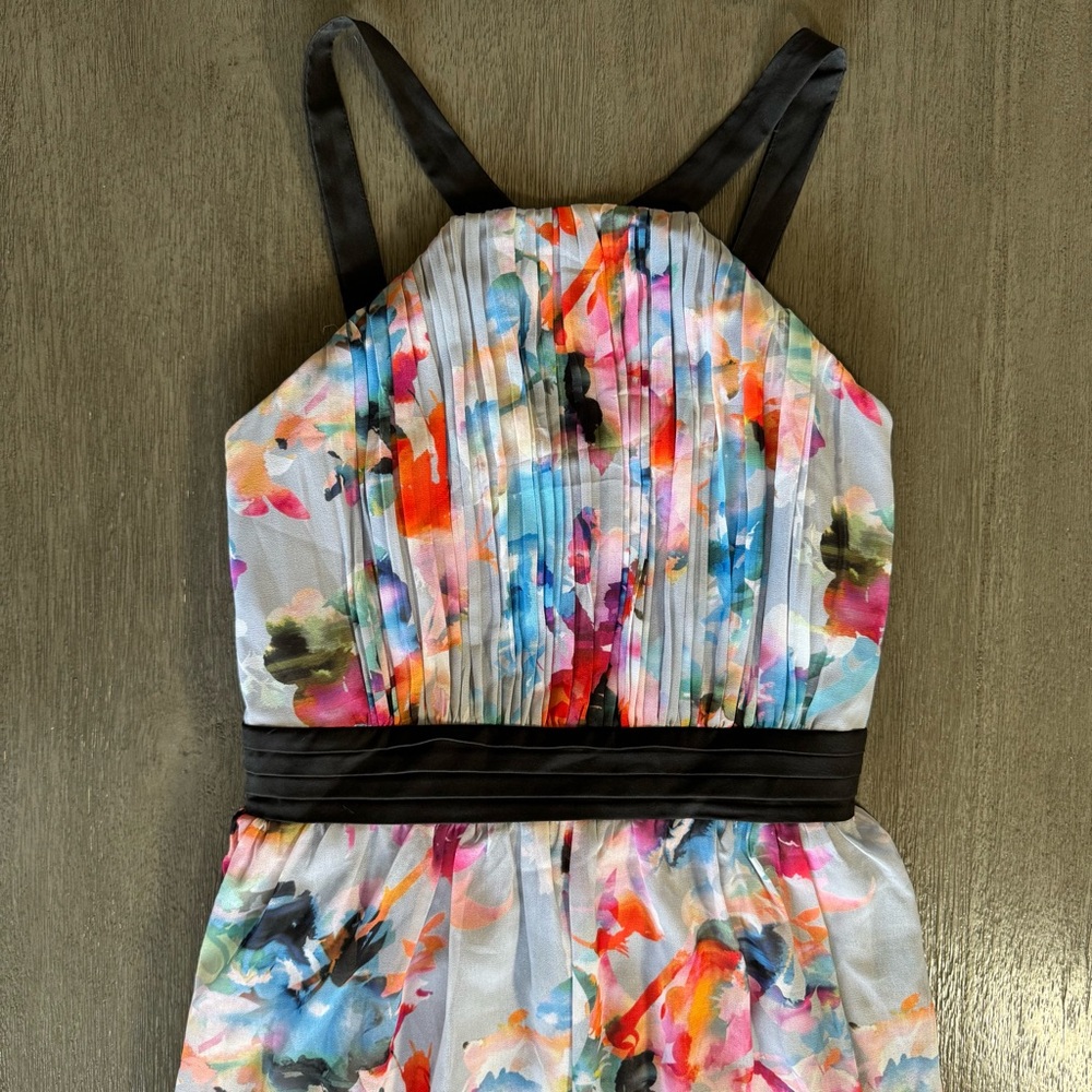 Pastel Floral Maxi Dress Halter Top 8 Little Mistress - Picture 4 of 10